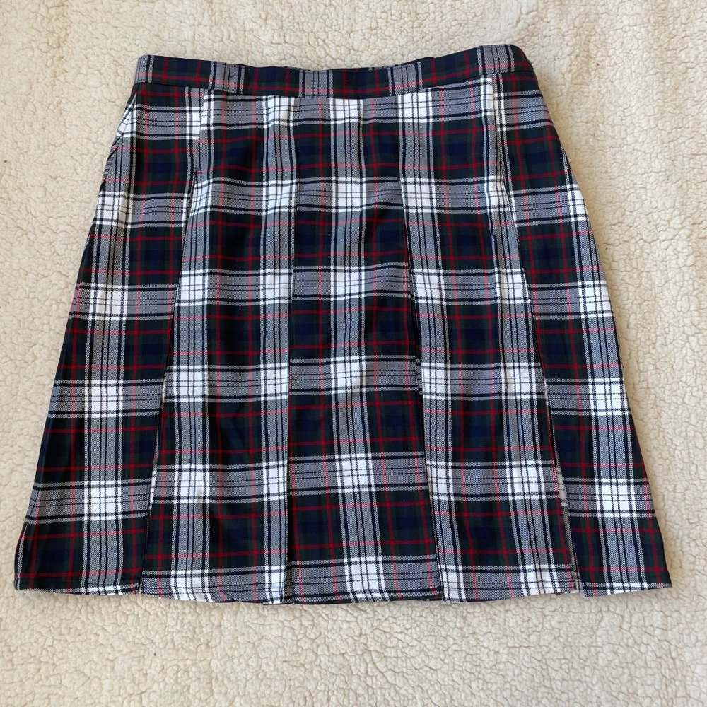 Lands' End Women's Plaid Box Pleat Skirt Top of the Knee School Uniform, NWT